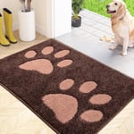 FCSDETAIL Dirt Trapper Indoor Door Mat 50 x 80 cm, Washable Entrance Rug, Absorbent Dog Doormat for Muddy Paws, Inside Mat for front door, Entryway, Pets