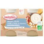 Babybio BRASSÉ CHÈVRE POIRE & FIGUE DE PROVENCE dès 6 mois Aliment 260 g