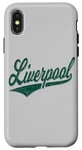 Coque pour iPhone X/XS Liverpool England Varsity SCRIPT Maillot de sport classique