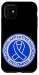 iPhone 11 Seasonal Affective Disorder Awareness December Blue Ribbon Case