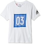 adidas Little Boy Short Sleeve Graphic Tee T-Shirt, Bébé Enfant XL Blanc (Blanc)