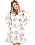 Pusheen White Pusheen The Cat Blanket Hoodie Womens