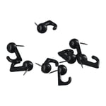 50 Pieces Metal Hangers Black Wall Hooks Picture Hanging Pin  Home Office