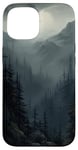 iPhone 15 Pine Trees Mountain Dark Pine Forest Case