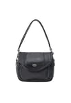 stormcloud Women's leather shoulder bag, black, One Size