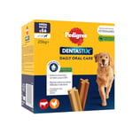 PEDIGREE DENTASTIX Sticks Dentaires pour Grand Chien +25kg - 56 Bâtonnets à Mâcher (Lot de 8 Sachets de 7 Friandises) - Hygiène Bucco-dentaire, Scientifiquement Prouvé, Nettoyage au Quotidien