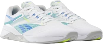 Reebok Unisex Nano X4_Shadow Training Shoes, Footwear White\Unleashed Green/Grey 1, 6.5 UK