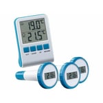 Récepteur radio LCD avec 3 thermomètres numériques pour étangs et piscines