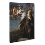 Anthony Van Dyck Saint Rosalie In Glory Classic Painting Canvas Wall Art Print Ready to Hang, Framed Picture for Living Room Bedroom Home Office Décor, 30x20 Inch (76x50 cm)