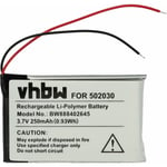 Vhbw - Batterie remplacement pour Bosch 502030 pour gps compteur de vélo (250mAh, 3,7V, Li-polymère)