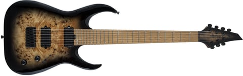 Jackson Pro Series Signature Misha Mansoor Juggernaut HT7P, Caramelized Maple Fingerboard, Black Burst Burl