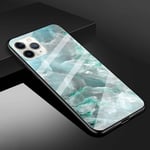 iPhone 11 Pro Max - Hårt skal med baksida i härdat glas Marmor Design Style J