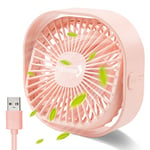 TANNESS Desk Fan, USB Desk Fan, Desk Fans, Electric Fan, USB Fan with 360° Rotation | Small Fan, Portable Quiet Fan, 3 Speed Fans & Strong Airflow, Standing Fan, Mini Fan, Fans Cooling Quiet Bedroom