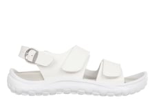 MBT NAGANO Sandales pour Femme en Cuir avec Fermeture Boucle. Chaussures Légères et Confortables pour Été. Chaussures Physiologiques Confort et Stabilité. Sandales de Récupération S'habiller. Blanche