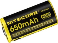 Nitecore Nl1665r, Laddningsbart Batteri, Litium-Ion (Li-Ion), 3,6 V, 1 Styck, 650 Mah, 2,34 Wh