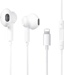 Ecouteurs pour iPhone, Microphone et Contrôle du Volume Headset, Extra Bass, Lsolation Sonore, Confort Auditif, Casque HiFi Audio Stereo Compatible avec iPhone 14/13/12/11/SE/X/XR/8/8P/7/7P