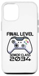 Coque pour iPhone 15 Pro Jeu vidéo Senior Class Final Level Gamer Class of 2034