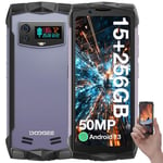 DOOGEE Smini Telephone Portable Incassable,4.5''QHD Petit Smartphone Incassable,MTK Helio G99, 15GB+256GB(TF 2TB) Téléphone Android 13,50MP Double Caméra AI,NFC/Face ID/OTG/Empreinte Digitale