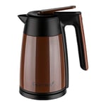 Vektra VEK-1703BR Vacuum Insulated Environmentally Eco Friendly Easy Pour Cordless Kettle, 1.7 Litre, Brown