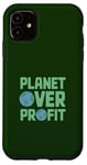 Coque pour iPhone 11 Journée de la Terre Planet Over Profit 2025