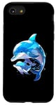 Coque pour iPhone SE (2020) / 7 / 8 Art De Maman Et Bébé Dauphin Pour Les Amoureux Des Dauphins