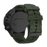 MDLIX GHD ATJ For Suunto Spartan Sport & Suunto 9/9 Baro / D5 Universal Football Texture Silicone Strap(Red) (Color : Green)