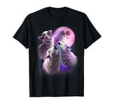 3 Sheeps Howling At The Moon Funny Sheep Animal Lover Farmer T-Shirt