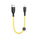 25cm Snabbladdning 6A iPhone Lightning kabel för iPhone / iPad Gul