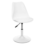 Atmosphera - Chaise déco hauteur ajustable style scandinave Aiko Blanc