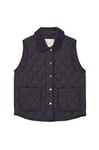 GANT Quilted Vest with Cord Details, Evening Blue, L Femme