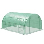 Grön Polytunnel Växthus 3,97x3x2m UV-skydd