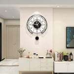 JUJUDA Grande Horloge Murale pour décoration de Salon, Horloge Murale Moderne silencieuse pour Maison, Cuisine, Chambre à Coucher, Grande Horloge Murale décorative, sans tic-tac, Fonctionne à Piles