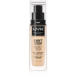 NYX Professional Makeup Can't Stop Won't Stop Full Coverage Foundation Foundation med fuld dækning Skygge 06 Vanilla 30 ml