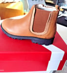 Kickers girls Grooky Boots camel Leather Ankle Boots Shoes UK Size 13 new boxed