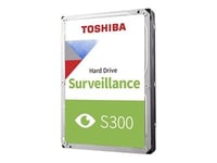 Toshiba S300 Surveillance - Hårddisk - 4 TB - intern - 3,5" - SATA 6Gb/s - 5400 rpm - buffert: 128 MB