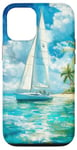 Coque pour iPhone 12/12 Pro Voilier Tropical Paradise Turquoise Océan