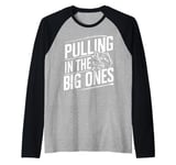 Pulling in the Big Ones Salmon Fishing Raglan Baseball Tee