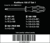 Wera VDE Insulated Screwdriver Set 7 Piece Kraftform Plus 100 Pack 1 i/7 136019 