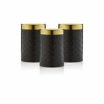 Swan Gatsby Kitchen Storage 1L Canisters Set of 3, Tea Coffee Sugar- Black