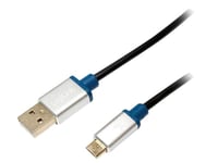 Cable USB 2.0 USB A prise male USB B micro prise male 1m - Noir