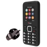 TTfone TT150 Unlocked Basic Mobile Phone UK Sim Free with Bluetooth, Long Battery Life, Dual Sim with camera and games, easy to use, Pay As You Go (Giff Gaff, with £10 Credit, Black)