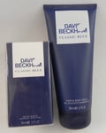 DAVID BECKHAM CLASSIC BLUE EDT SPRAY FOR HIM 60ML & FREE HAIR & BODY WASH 200ML