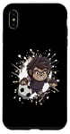 Coque pour iPhone XS Max Gorilla Jouer au football | Équipe de sports de bande dessinée