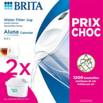 Carafe filtrante Brita Aluna Calendar 2 PC Maxtra Pro Blanc