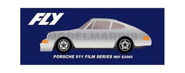 FLY CAR MODELS E2065 Porsche 911S - Film Series' Top Gun ' - With 2 3D Figurines