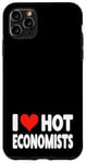 Coque pour iPhone 11 Pro Max I Love Hot Economists Heart – Husband Micro Marco Economics