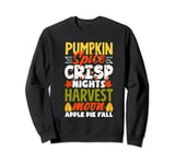 Pumpkin Spice Crisp Nights Harvest Moon Apple Pie Fall Sweatshirt