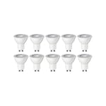 Amazon Basics Lot de 10 ampoules spot LED GU10 4.7 W (équivalent 50 W) Blanc Chaud Intensité non variable