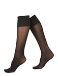 2-Pack Elin Premium Knee-Highs Black Swedish Stockings