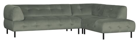 WOOOD Lloyd Sofa m. chaiselong, høyrevendt - Grønn